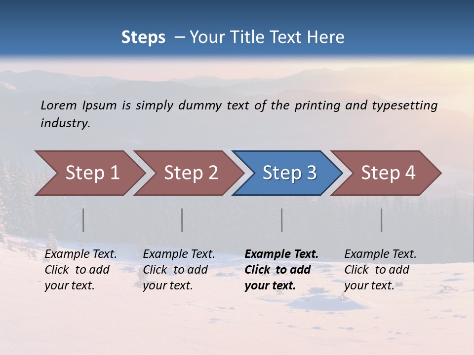 Background Wintry Sunlight PowerPoint Template