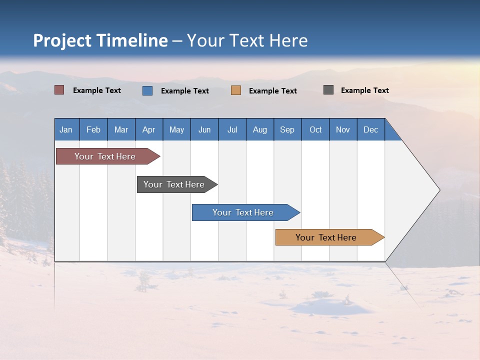 Background Wintry Sunlight PowerPoint Template