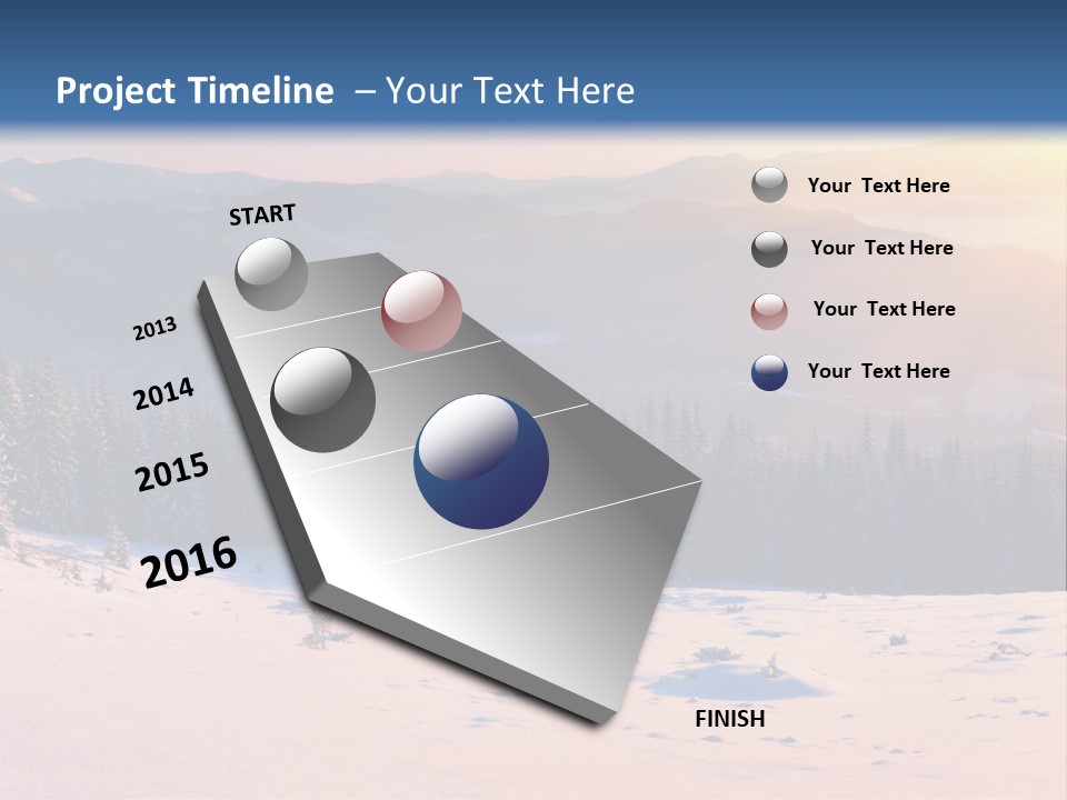 Background Wintry Sunlight PowerPoint Template