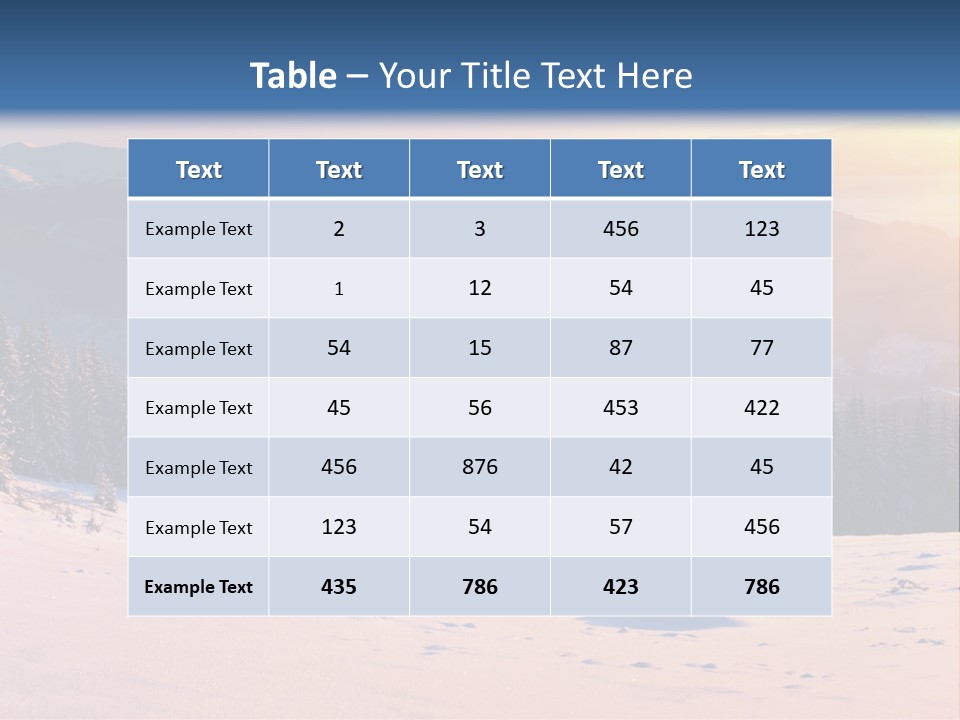 Background Wintry Sunlight PowerPoint Template