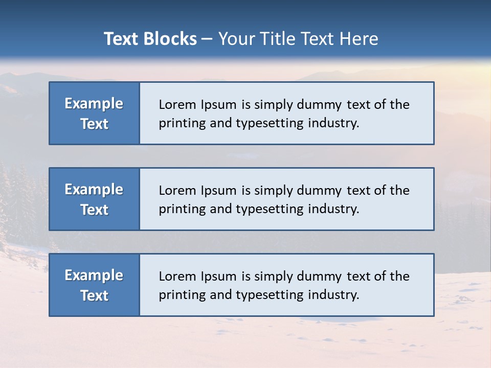 Background Wintry Sunlight PowerPoint Template