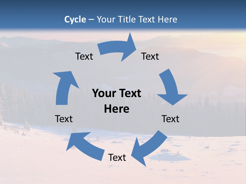 Background Wintry Sunlight PowerPoint Template