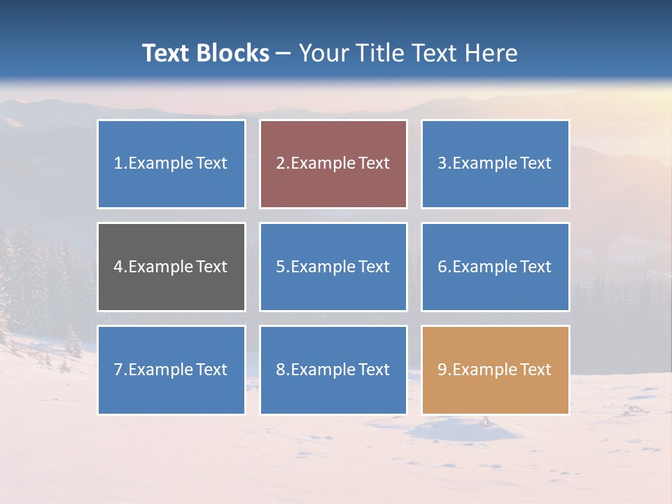 Background Wintry Sunlight PowerPoint Template