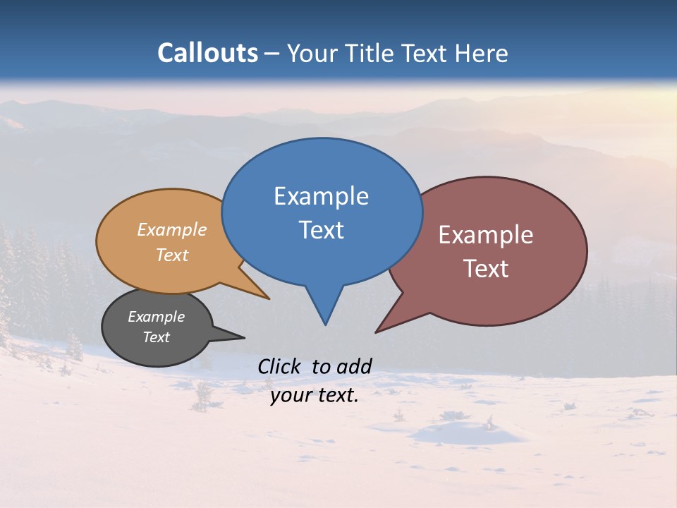 Background Wintry Sunlight PowerPoint Template