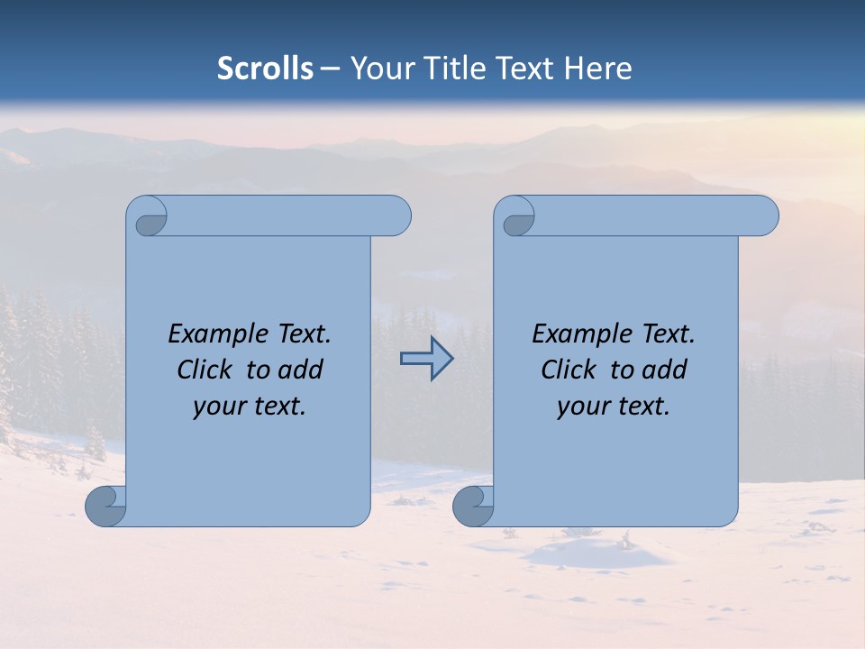 Background Wintry Sunlight PowerPoint Template