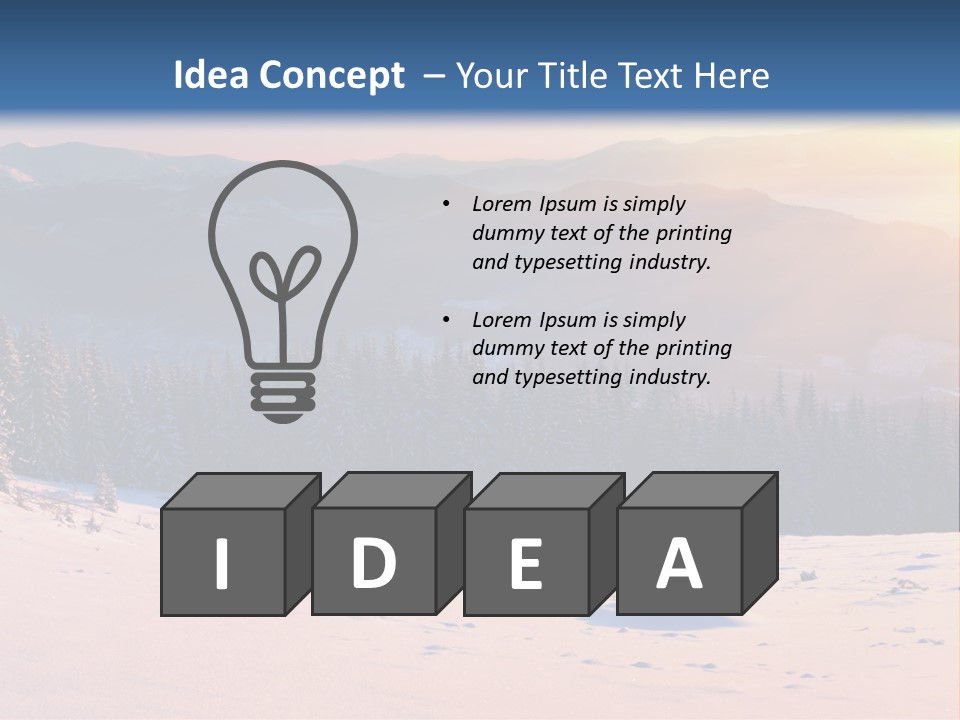 Background Wintry Sunlight PowerPoint Template