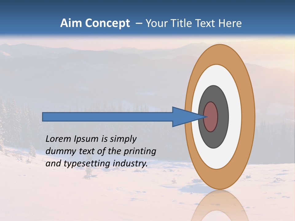 Background Wintry Sunlight PowerPoint Template