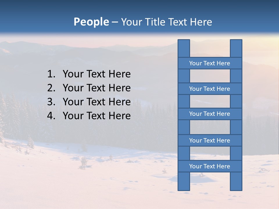 Background Wintry Sunlight PowerPoint Template