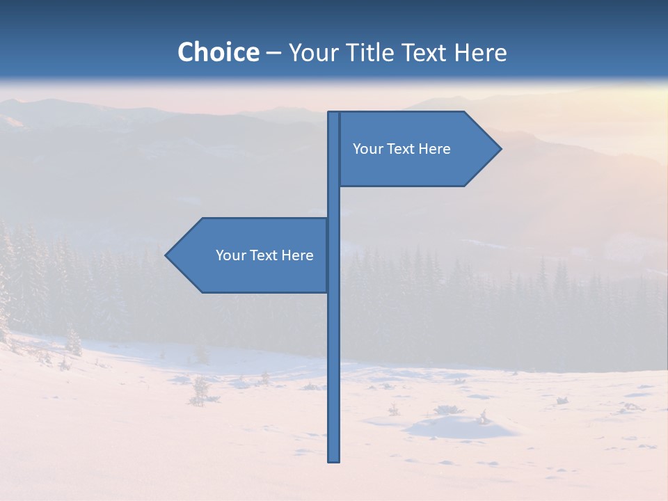 Background Wintry Sunlight PowerPoint Template