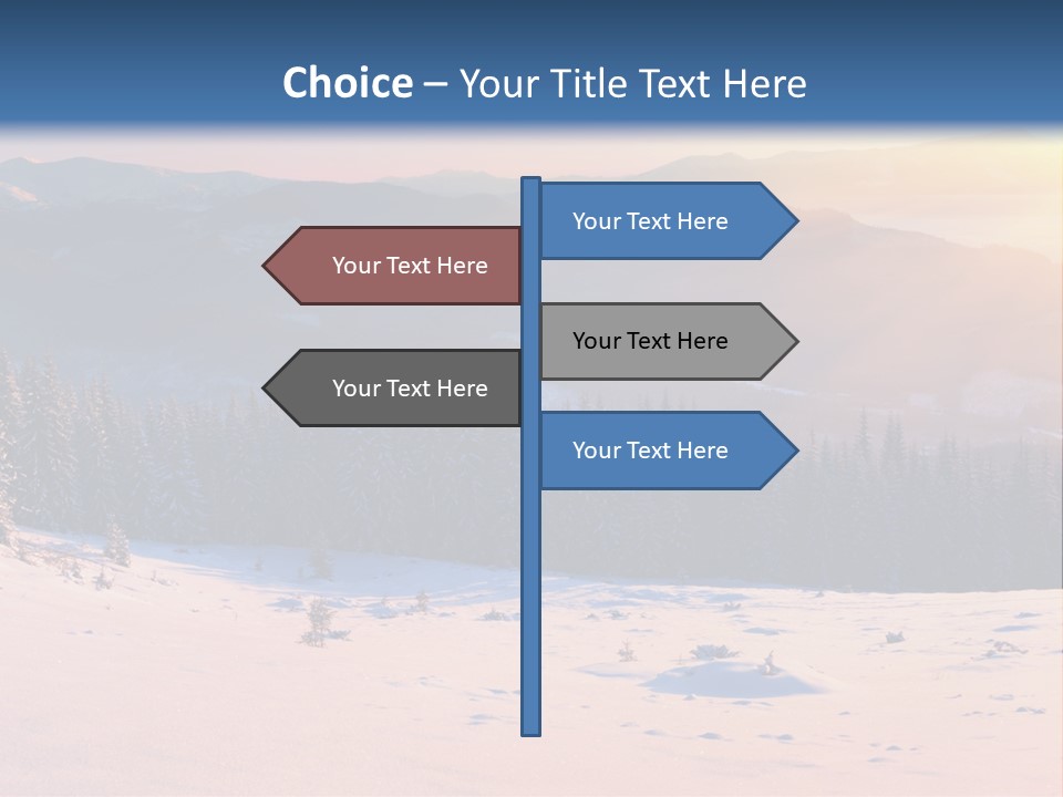 Background Wintry Sunlight PowerPoint Template