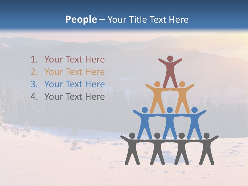 Background Wintry Sunlight PowerPoint Template