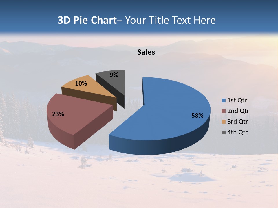 Background Wintry Sunlight PowerPoint Template