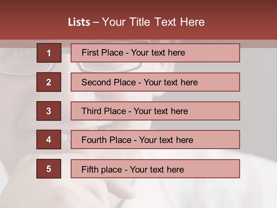 Smiling Executive Closeup PowerPoint Template