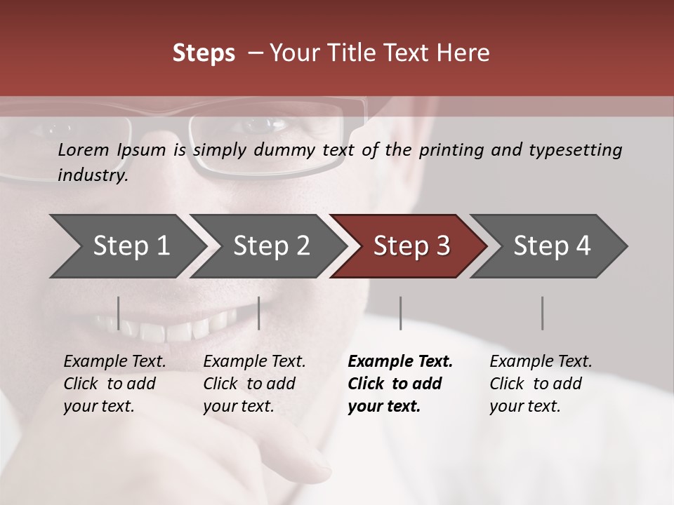 Smiling Executive Closeup PowerPoint Template