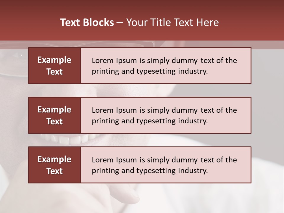 Smiling Executive Closeup PowerPoint Template