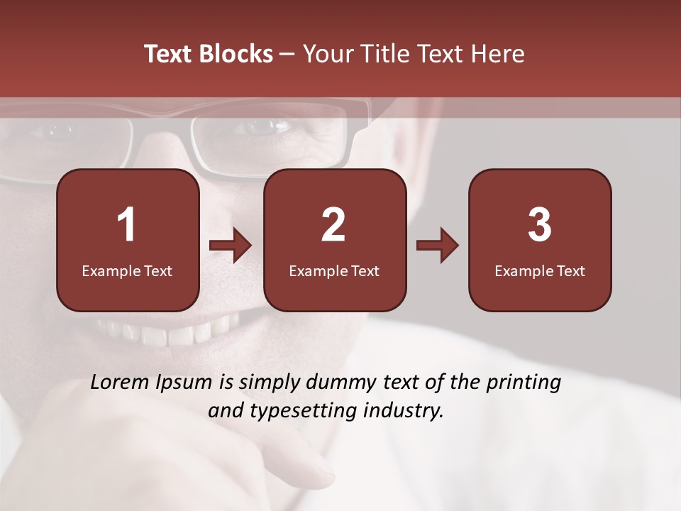 Smiling Executive Closeup PowerPoint Template