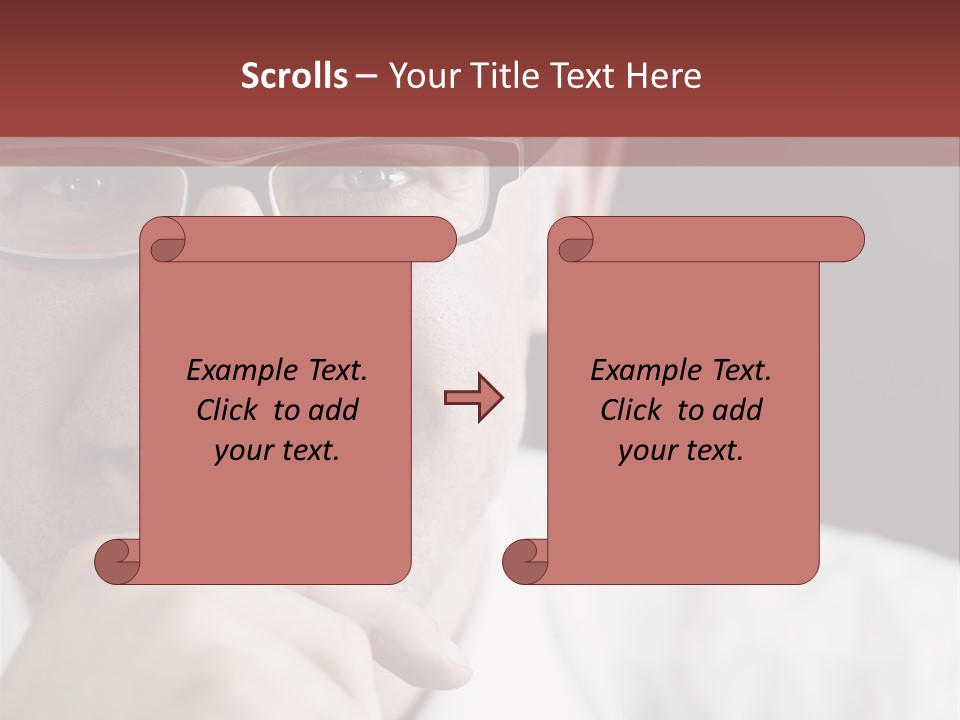 Smiling Executive Closeup PowerPoint Template