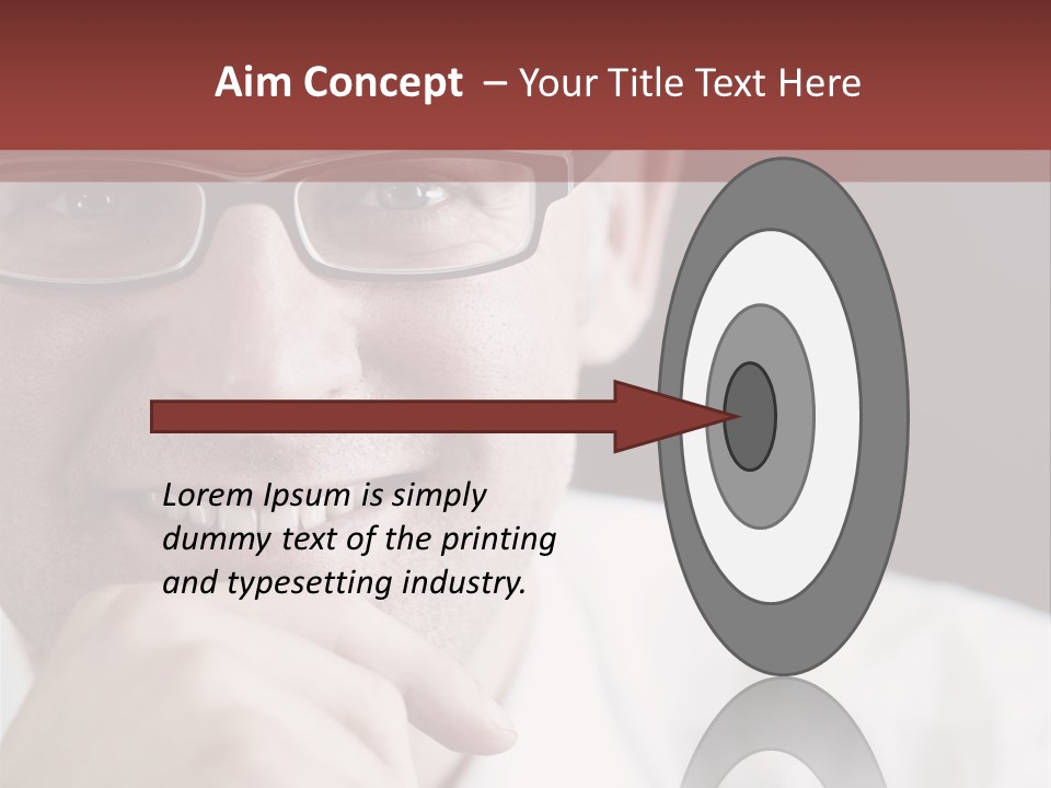 Smiling Executive Closeup PowerPoint Template