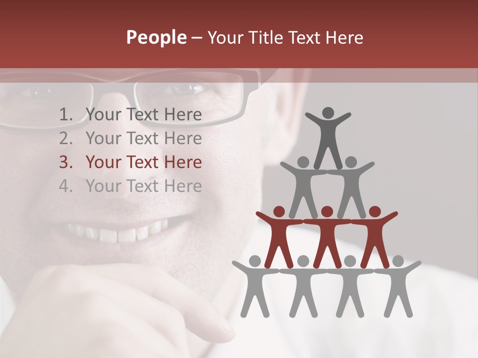 Smiling Executive Closeup PowerPoint Template