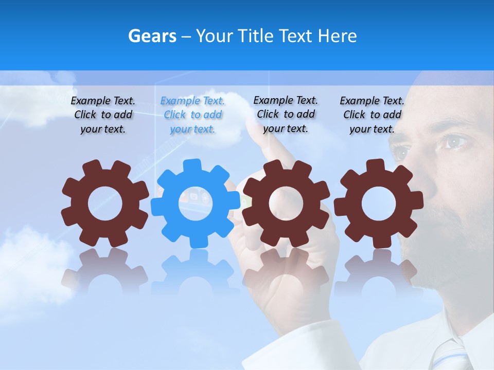 Business Technology Flowchart PowerPoint Template