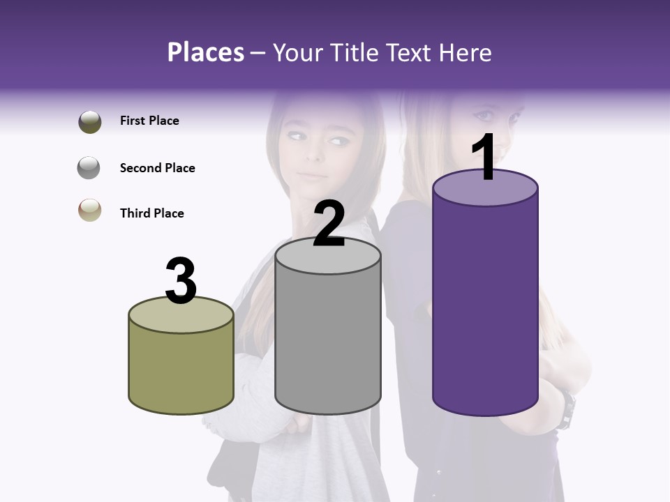 Teenagers Studio Posing PowerPoint Template