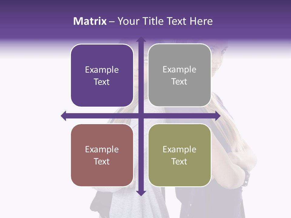 Teenagers Studio Posing PowerPoint Template