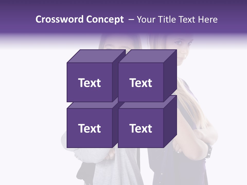 Teenagers Studio Posing PowerPoint Template