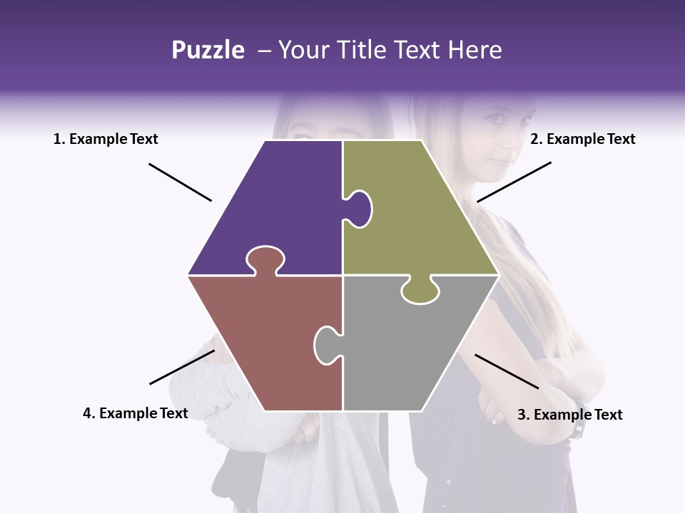 Teenagers Studio Posing PowerPoint Template