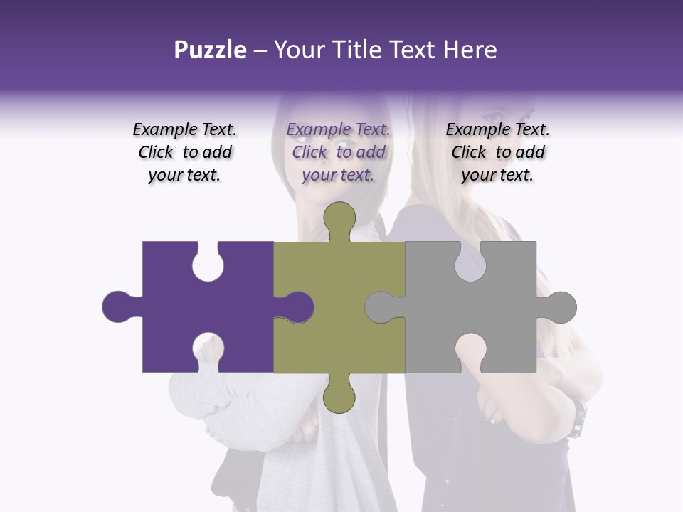 Teenagers Studio Posing PowerPoint Template