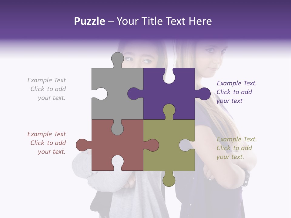 Teenagers Studio Posing PowerPoint Template