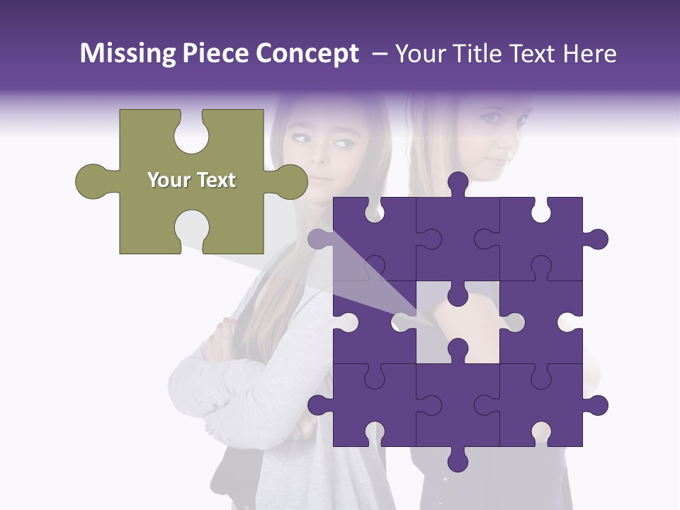 Teenagers Studio Posing PowerPoint Template