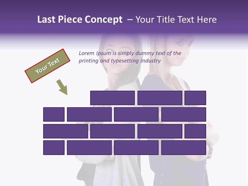 Teenagers Studio Posing PowerPoint Template