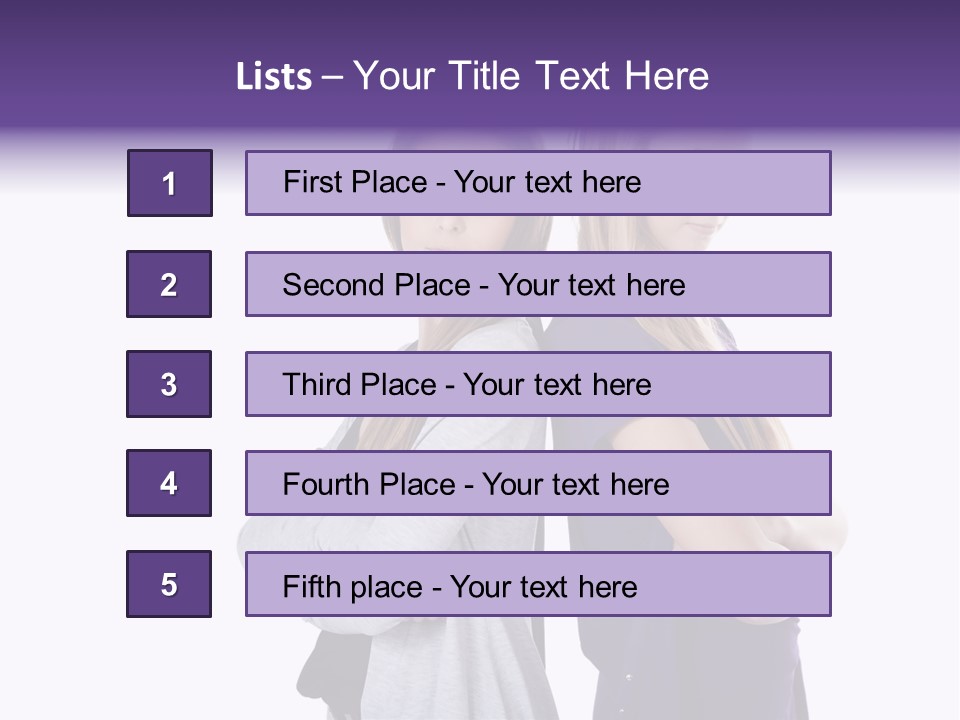 Teenagers Studio Posing PowerPoint Template