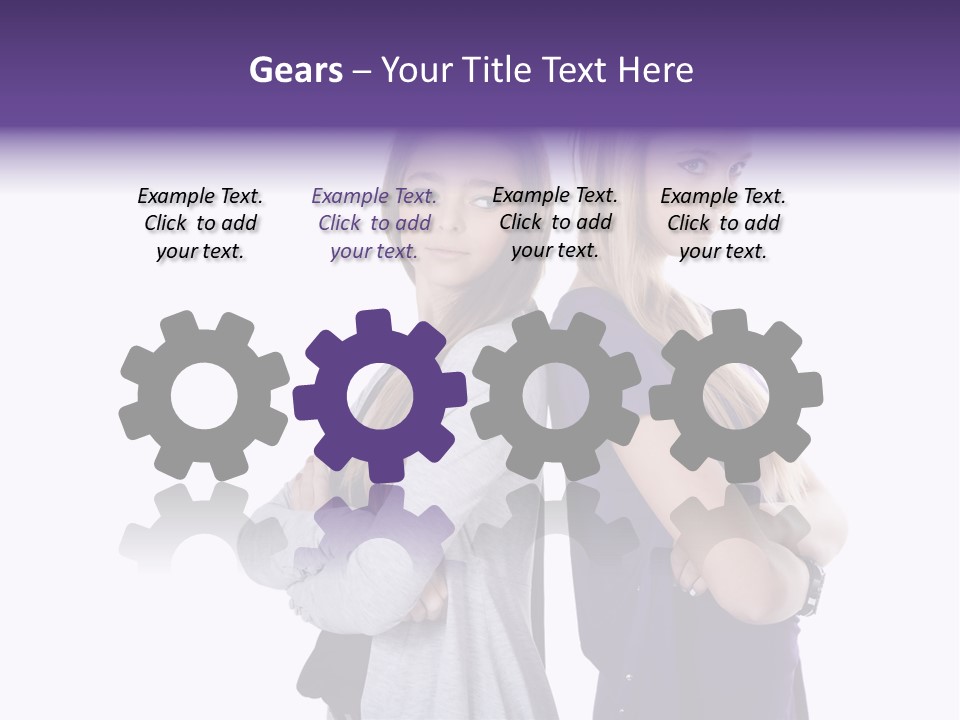 Teenagers Studio Posing PowerPoint Template