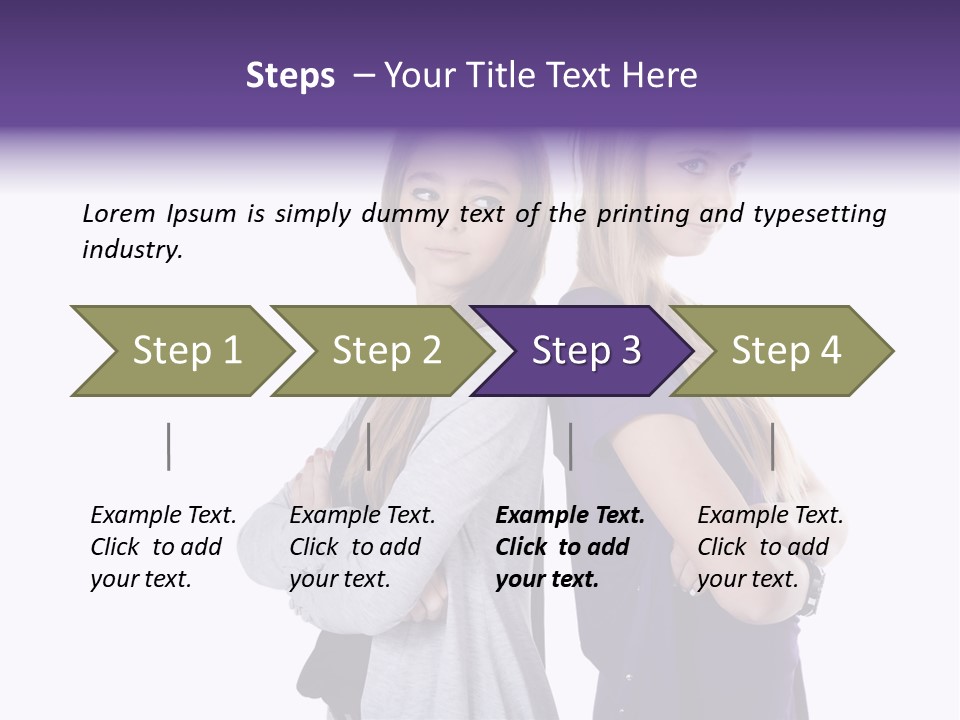 Teenagers Studio Posing PowerPoint Template