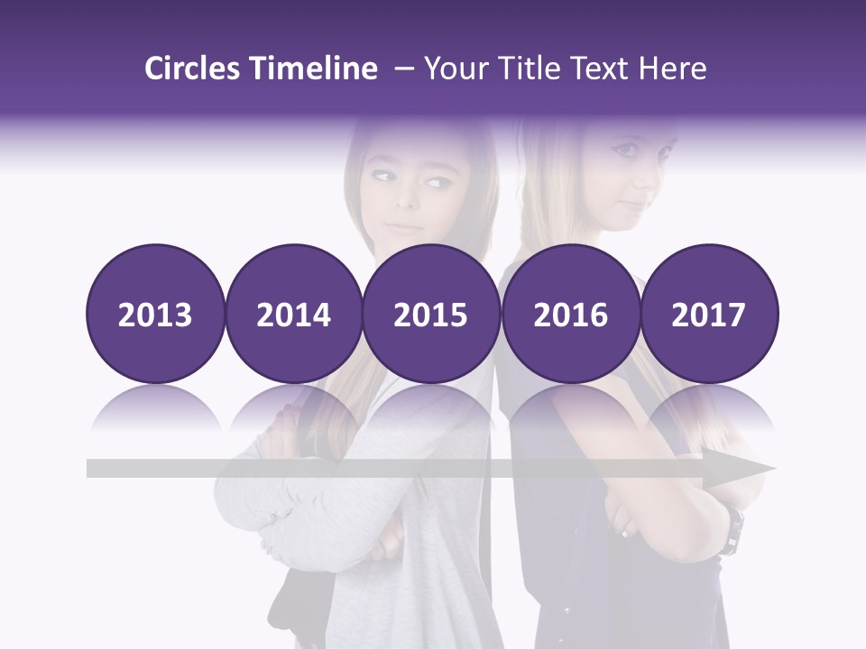 Teenagers Studio Posing PowerPoint Template