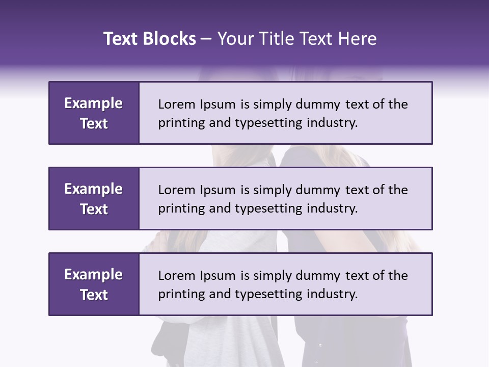 Teenagers Studio Posing PowerPoint Template