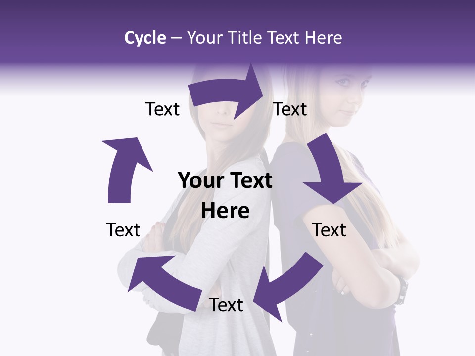 Teenagers Studio Posing PowerPoint Template