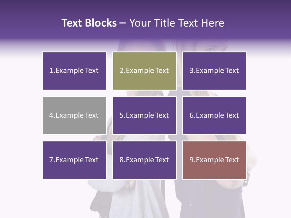 Teenagers Studio Posing PowerPoint Template