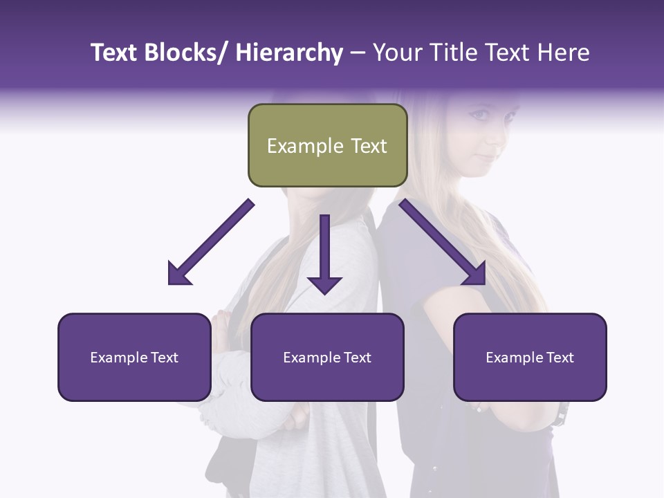 Teenagers Studio Posing PowerPoint Template