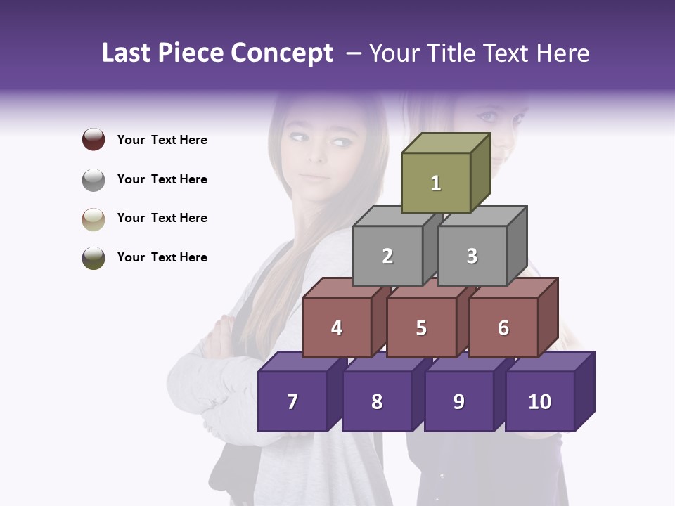 Teenagers Studio Posing PowerPoint Template