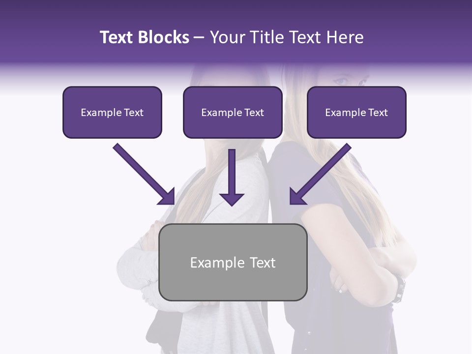 Teenagers Studio Posing PowerPoint Template