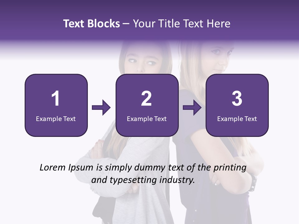 Teenagers Studio Posing PowerPoint Template