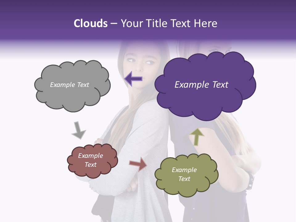 Teenagers Studio Posing PowerPoint Template