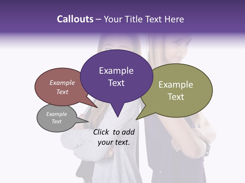 Teenagers Studio Posing PowerPoint Template