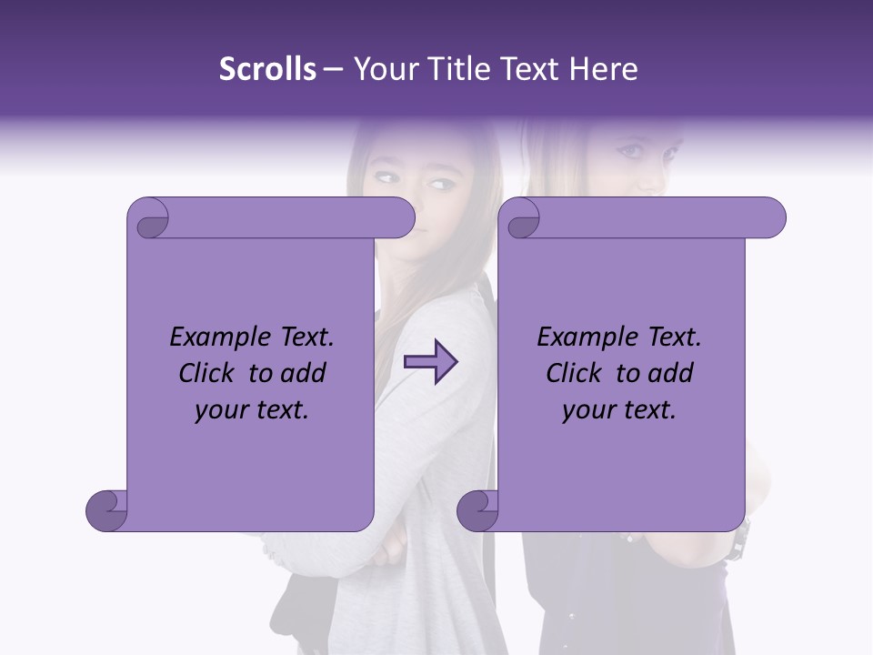 Teenagers Studio Posing PowerPoint Template