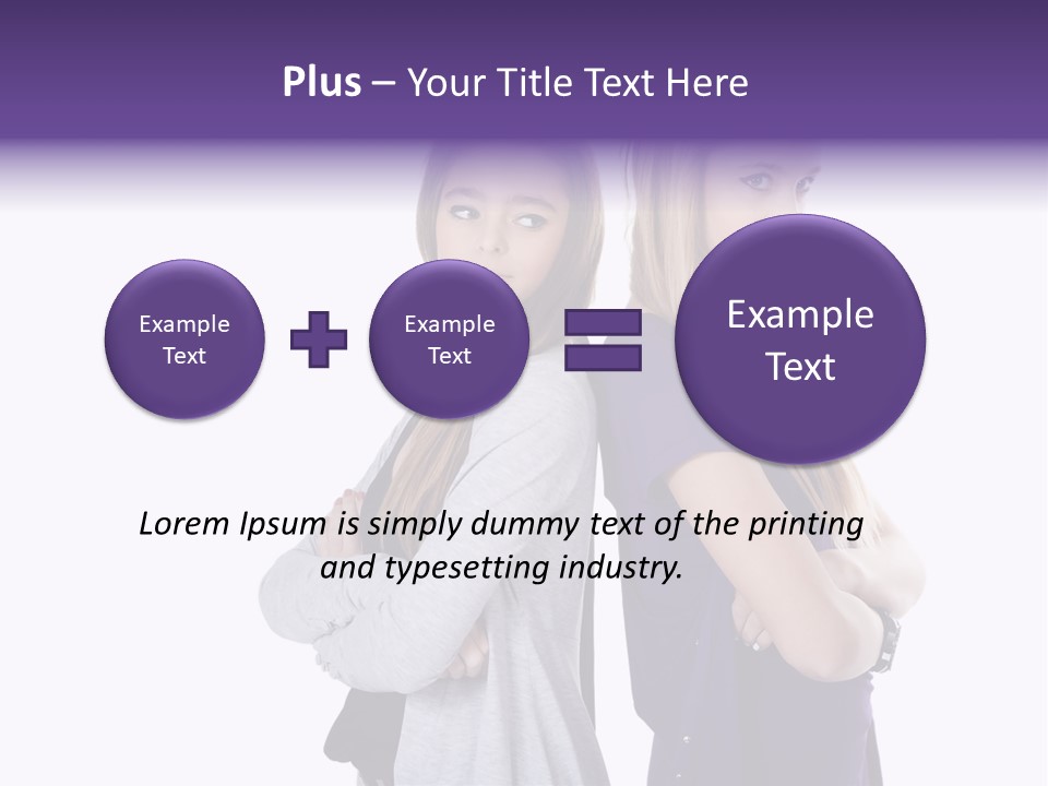 Teenagers Studio Posing PowerPoint Template