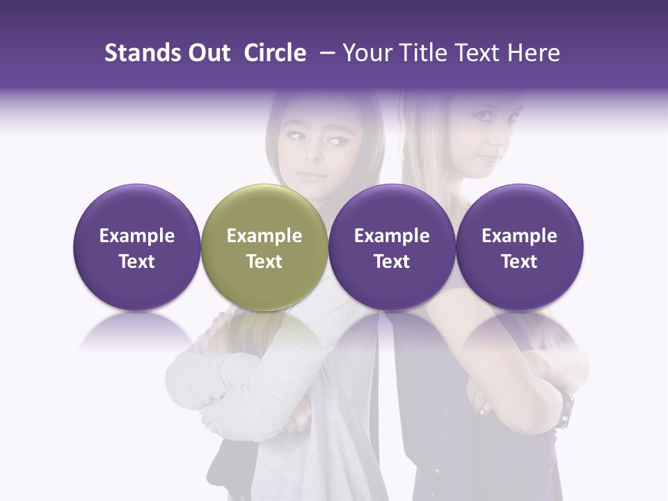 Teenagers Studio Posing PowerPoint Template