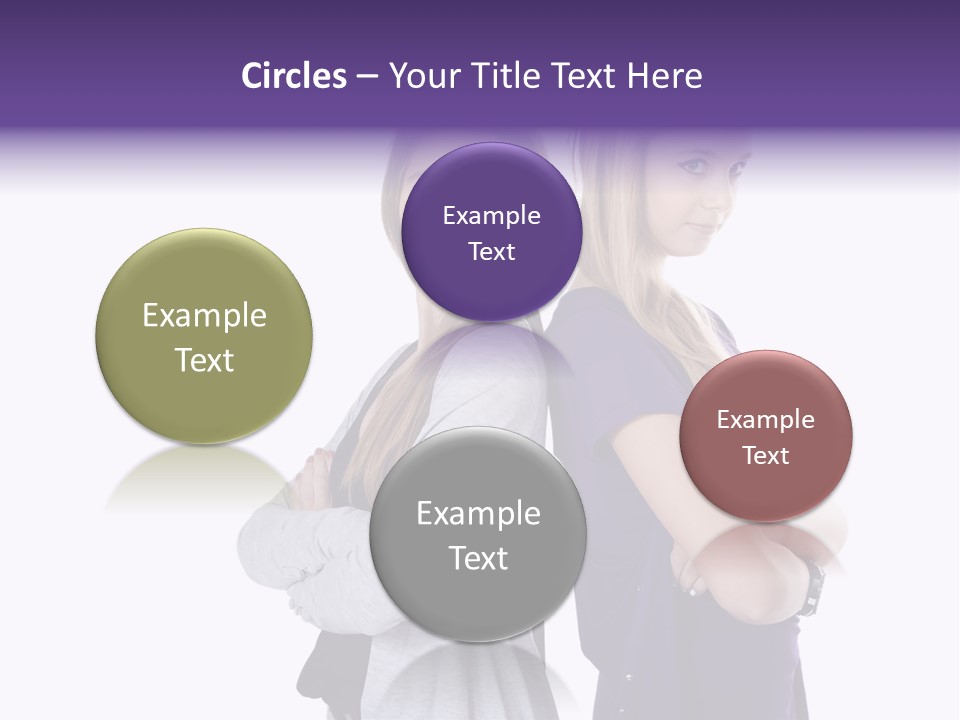 Teenagers Studio Posing PowerPoint Template