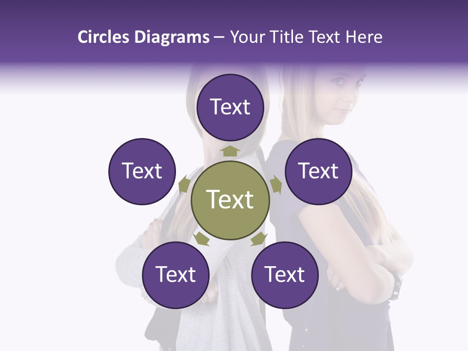 Teenagers Studio Posing PowerPoint Template